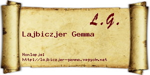 Lajbiczjer Gemma névjegykártya