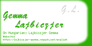 gemma lajbiczjer business card